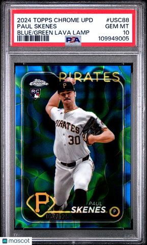 Paul Skenes - 2024 Topps Chrome Update Blue Green Lava Lamp PSA 10 054/125