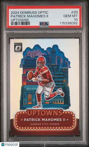 Patrick Mahomes II - 2024 Panini Donruss Optic Uptowns PSA 10