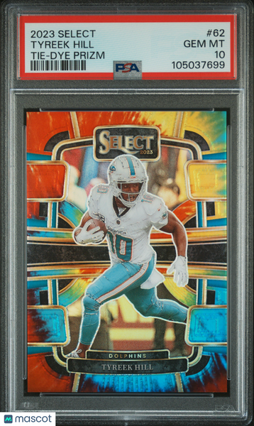 Tyreek Hill - 2023 Panini Select Tie Dye Prizm PSA 10
