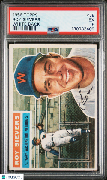 Roy Sievers - 1956 Topps White Back PSA 5