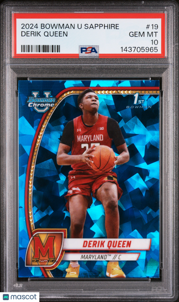 Derik Queen - 2024 Bowman University Chrome Sapphire PSA 10