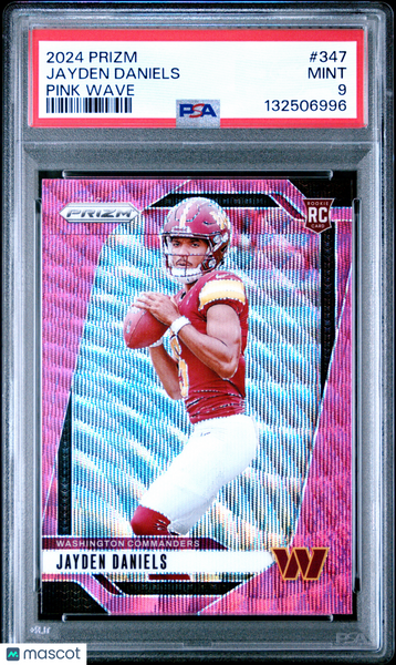 Jayden Daniels - 2024 Panini Prizm Pink Wave PSA 9