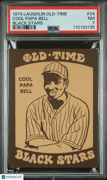 Cool Papa Bell - 1974 Laughlin Old-Time Black Stars PSA 7