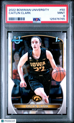 Caitlin Clark - 2022 Bowman Chrome University PSA 9