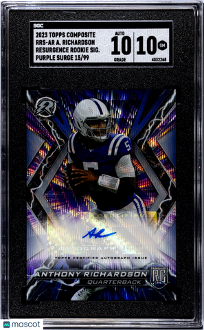 Anthony Richardson 2023 Topps Composite Resurgence Rookie Purple Auto SGC 10 /99