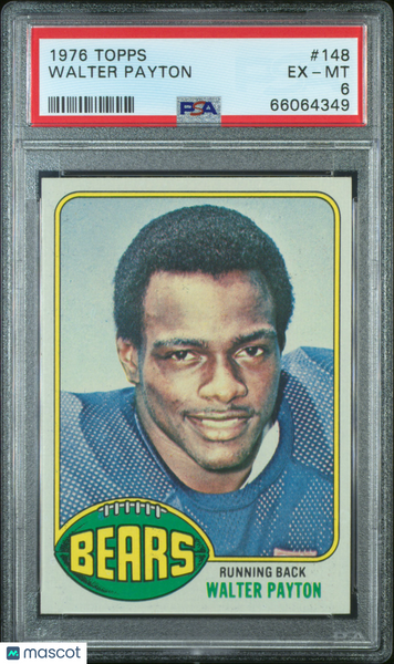 Walter Payton - 1976 Topps Football #148 PSA 6