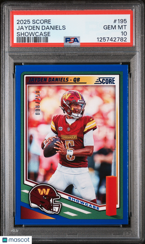 Jayden Daniels - 2025 Panini Score Showcase PSA 10 008/250