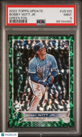 Bobby Witt JR. - 2022 Topps Update Green Foil PSA 9