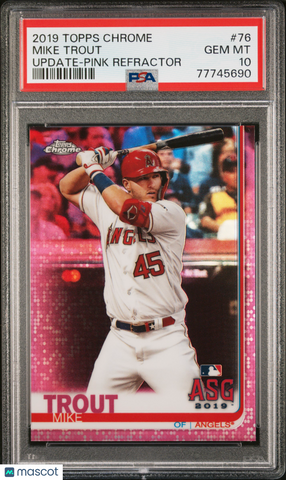 Mike Trout - 2019 Topps Chrome Update Pink Refractor PSA 10