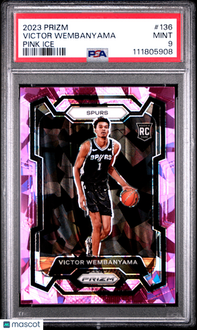 Victor Wembanyama - 2023 Panini Prizm Pink Ice PSA 9