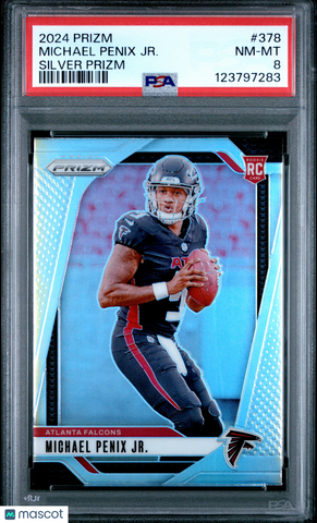 Michael Penix JR. - 2024 Panini Prizm Silver PSA 8