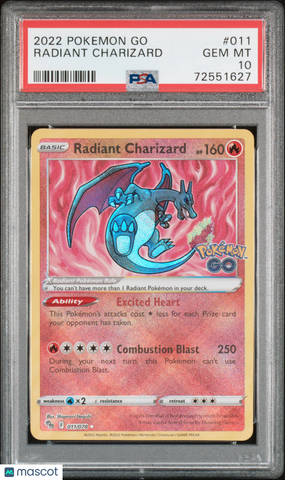 2022 Pokemon Go Radiant Charizard #011 PSA 10