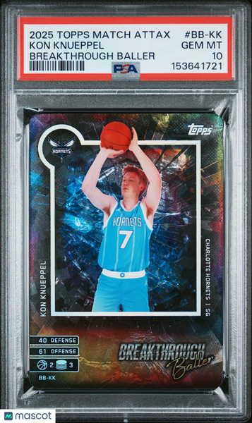 Kon Knueppel - 2025 Topps Match Attax Breakthrough Baller PSA 10