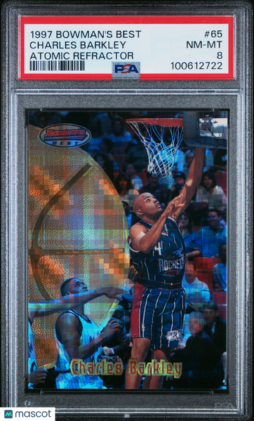 Charles Barkley - 1997 Bowman's Best Atomic Refractor PSA 8