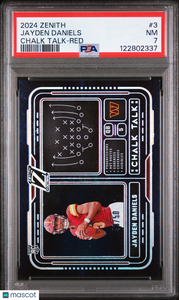 Jayden Daniels - 2024 Panini Zenith Chalk Talk Red PSA 7 48/50