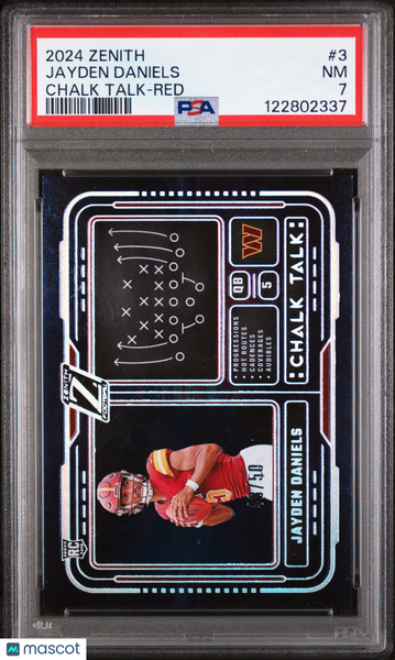 Jayden Daniels - 2024 Panini Zenith Chalk Talk Red PSA 7 48/50