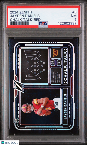 Jayden Daniels - 2024 Panini Zenith Chalk Talk Red PSA 7 48/50