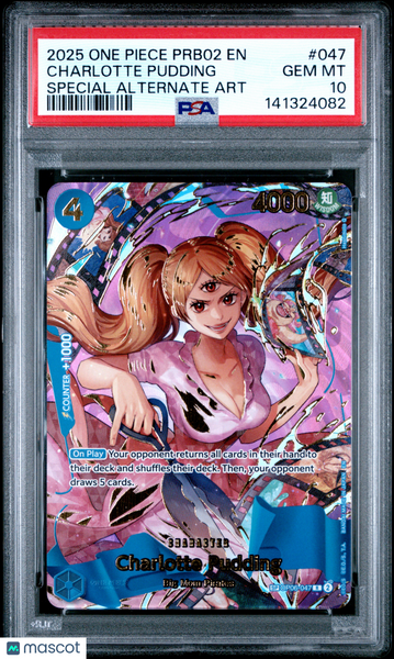 2025 One Piece Prb02 Charlotte Pudding Special Alternate Art PSA 10 #047