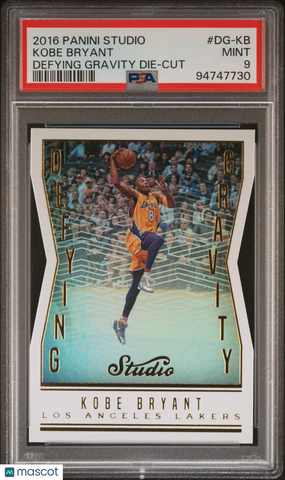 Kobe Bryant - 2016 Panini Studio Defying Gravity Die-Cut PSA 9