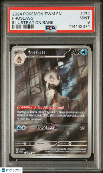 2024 Pokemon TWM EN-Twilight Masquerade Froslass Illustration Rare PSA 9 #174