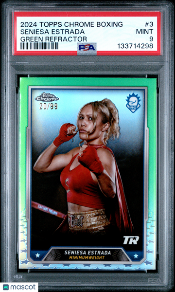 Seniesa Estrada - 2024 Topps Chrome Boxing Green Refractor PSA 9 20/99