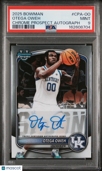 Otega Oweh - 2025 Bowman Chrome Prospect Autographs PSA 9