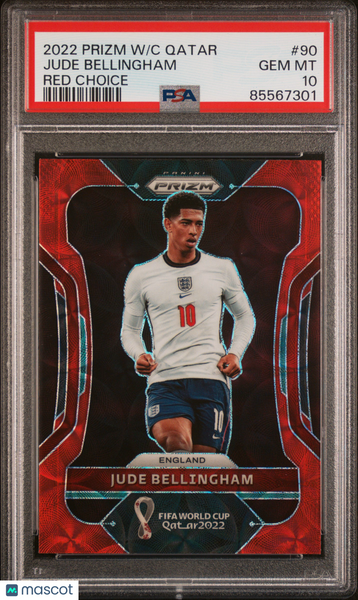 Jude Bellingham - 2022 Panini Prizm World Cup Qatar Red Choice PSA 10
