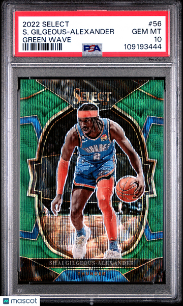 S. Gilgeous-Alexander - 2022 Panini Select Green Wave PSA 10 /50