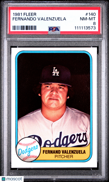 Fernando Valenzuela - 1981 Fleer PSA 8
