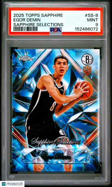Egor Demin - 2025 Topps Chrome Sapphire Edition Sapphire Selections PSA 9