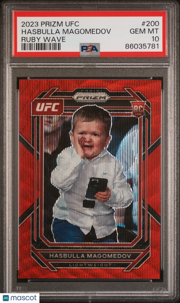 Hasbulla Magomedov - 2023 Panini Prizm UFC Ruby Wave PSA 10