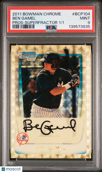 Ben Gamel - 2011 Bowman Chrome Prospects Superfractor PSA 9 1/1