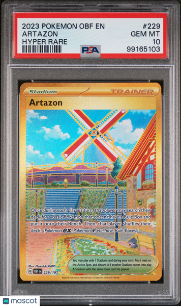 2023 Pokemon Obf EN-Obsidian Flames Artazon Hyper Rare PSA 10 #229