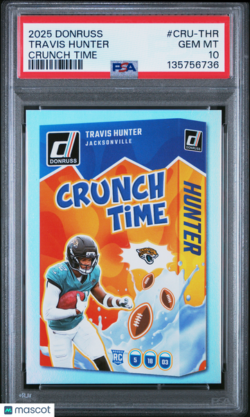 Travis Hunter - 2025 Panini Donruss Crunch Time PSA 10