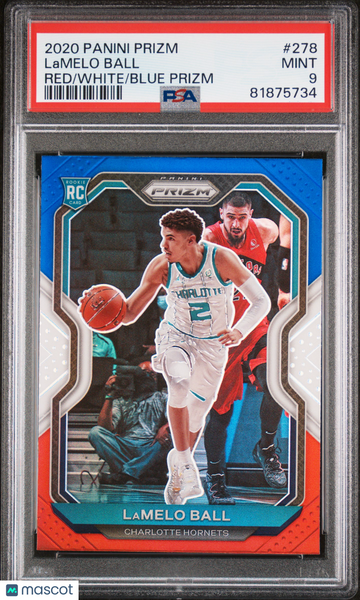 Lamelo Ball - 2020 Panini Prizm Red White Blue Rookie #278 PSA 9