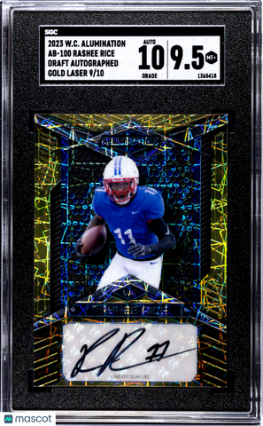 Rashee Rice - 2023 Wild Card Alumination Autograph Gold Lazers SGC 9.5 /10