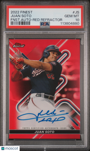 Juan Soto - 2022 Topps Finest Finest Auto Red Refractor PSA 10 5/5