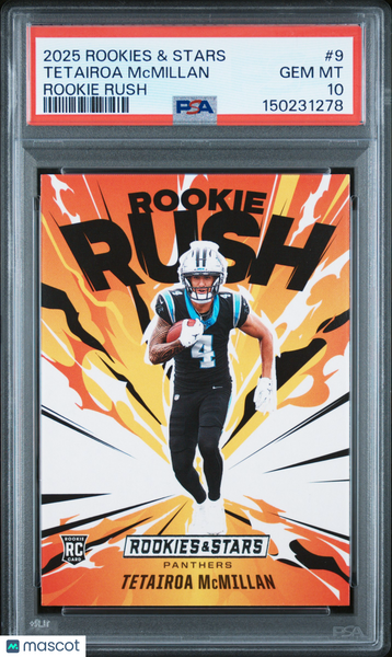 Tetairoa Mcmillan - 2025 Panini Rookies & Stars Rookie Rush PSA 10