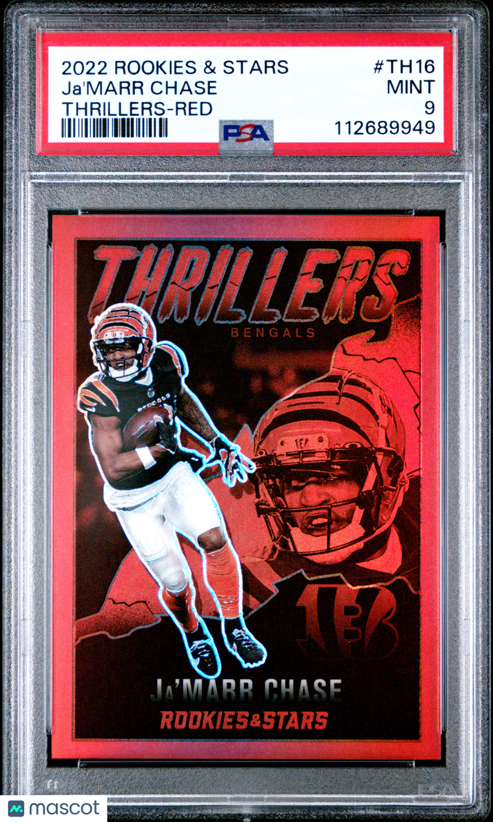 Ja'marr Chase - 2022 Panini Rookies & Stars Thrillers Red PSA 9