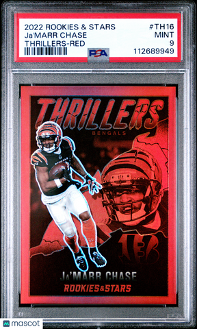 Ja'marr Chase - 2022 Panini Rookies & Stars Thrillers Red PSA 9