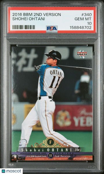 Shohei Ohtani - 2016 BBM 2ND Version PSA 10