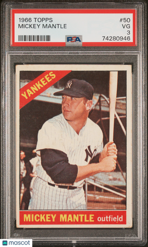 Mickey Mantle - 1966 Topps PSA 3