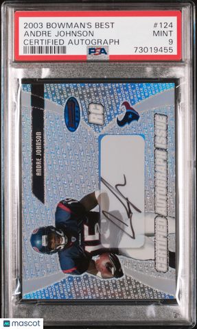 Andre Johnson - 2003 Bowman's Best Certified Autograph PSA 9 Rookie