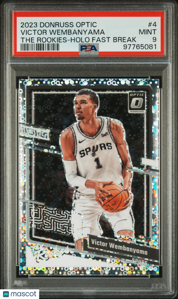 Victor Wembanyama - 2023 Panini Donruss Optic The Rookies Holo Fast Break PSA 9