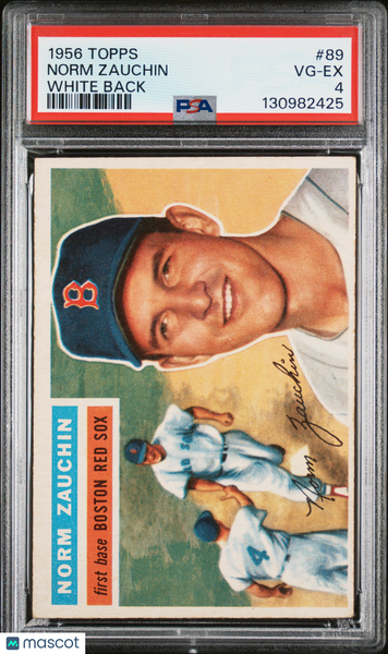 Norm Zauchin - 1956 Topps White Back PSA 4