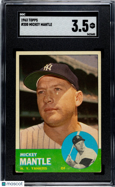 Mickey Mantle - 1963 Topps Baseball SGC 3.5 #200