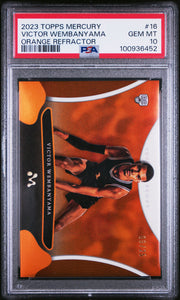 Victor Wembanyama - 2023 Topps Mercury: Orange Refractor PSA 10