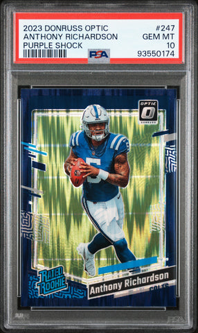 Anthony Richardson - 2023 Panini Donruss Optic Purple Shock PSA 10