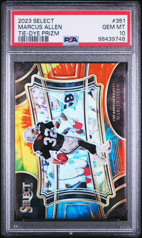 Marcus Allen - 2023 Panini Select Tie Dye Prizm PSA 10