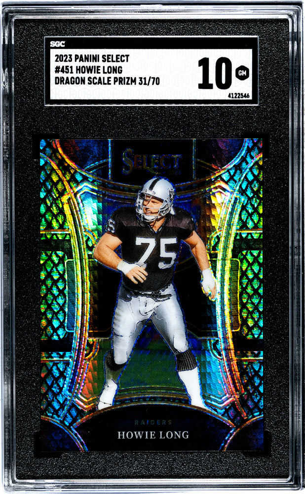 Howie Long - 2023 Panini Select Dragon Scale Prizm SGC 10